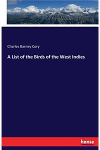 List of the Birds of the West Indies