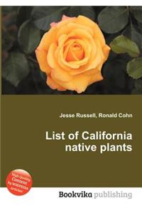 List of California Native Plants