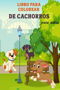 Libro para colorear de cachorros para niños