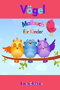 Vögel Malbuch für Kinder