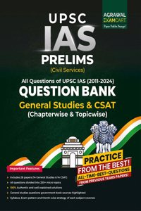 Examcart UPSC IAS Prelims (Civil Services) Question Bank For 2025 Exam In English