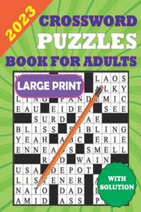 2023 Crossword Puzzles Book for Adults Large Print