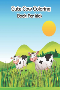 Cute Cow Coloring Book For Kids