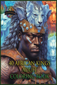 40 African Kings Adult Coloring Bool