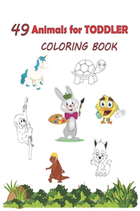 49 Animals for Toddler Coloring Book