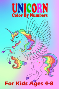 Unicorn Color By Numbers For Kids Ages 4-8