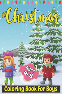 Christmas Coloring Book For Boys Ages 4-8