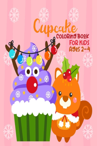 Cupcake Coloring Book For Kids Ages 2-4