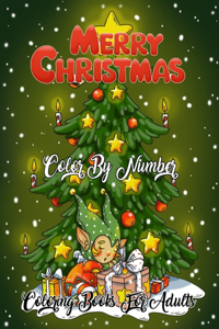 Merry Christmas Color By Number Coloring Books For Adults