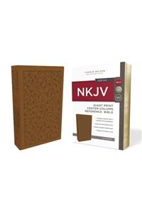 NKJV, Reference Bible, Center-Column Giant Print, Leathersoft, Tan, Red Letter, Comfort Print