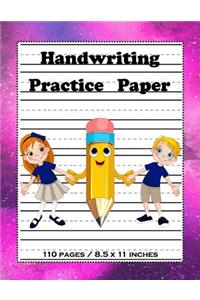 Handwriting Practice Paper 110 pages/8.5x11 inches