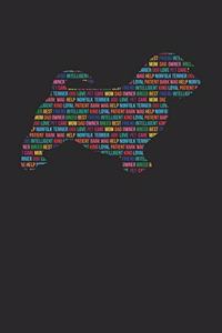 Norfolk Terrier Notebook 'Word Cloud' - Gift for Norfolk Terrier Lovers - Norfolk Terrier Journal
