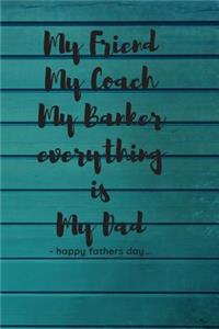 Fathers Day Blank Journal Notebook