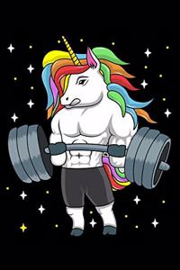 Funny powerlifting unicorn journal