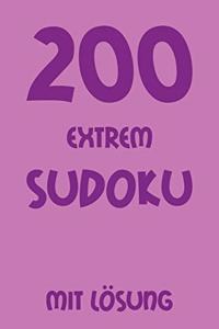 200 extrem Sudoku mit Lösung