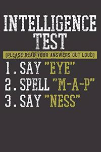 Intelligence Test Student Notebook Journal