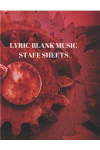 Lyric Blank Music Staff Sheets