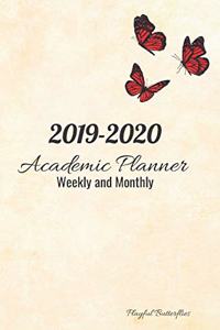 2019-2020 Academic Planner Weekly and Monthly Playful Butterflies
