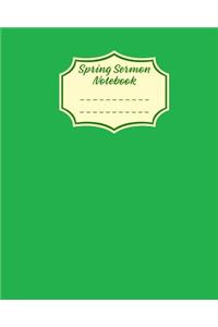 Spring Sermon Notebook