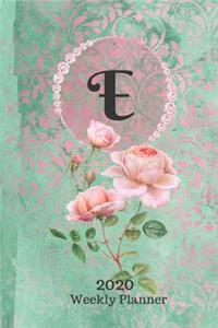 Plan On It 2020 Weekly Calendar Planner 15 Month Pocket Appointment Notebook - Monogram Letter E