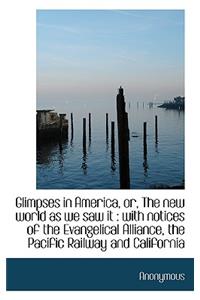 Glimpses in America, Or, the New World as We Saw It