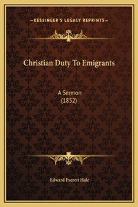 Christian Duty To Emigrants