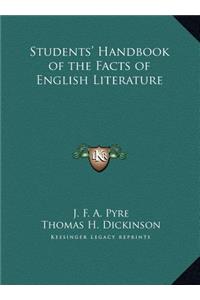 Students' Handbook of the Facts of English Literature