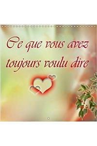 Ce Que Vous Avez Toujours Voulu Dire 2018