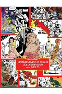Vintage Classic Comic Colouring Book for Adults