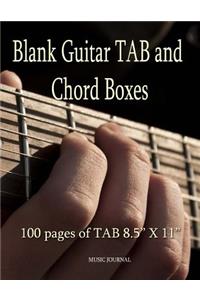 Blank Guitar Tab and Chord Boxes - 100 Pages of Tab 8.5