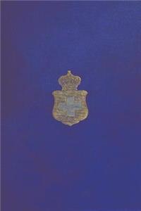 Journal Vintage Book Cover Reproduction Gold Symbol Blue Background