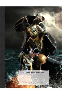 Ghost Pirate Composition Notebook, Unruled Blank Sketch Paper