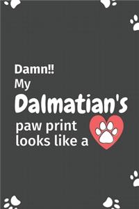 Damn!! my Dalmatian's paw print looks like a