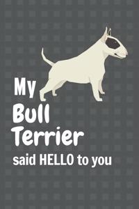 My Bull Terrier said HELLO to you