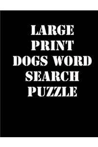 large print dogs word search puzzle