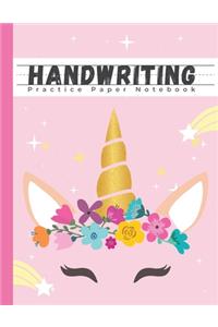 Handwriting Practice Paper Notebook