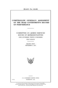 Comptroller General's assessment of the Iraqi government's record of performance