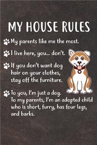 My House Rules Notebook Journal