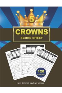 5 Crowns Score Sheet