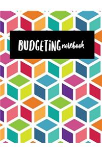 Budgeting Notebook: Colorful Box Design Budget Planner for Your Financial Life with Calendar 2018-2019 Beginner's Guide to Personal Money Management