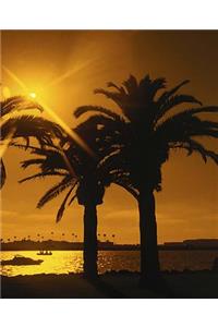 Tropical Sky Background Travel School Composition Book 130 Pages