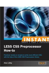 Instant LESS CSS Preprocessor How-to