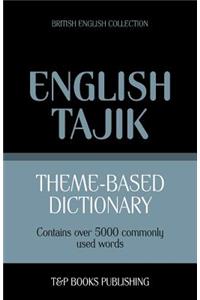 Theme-based dictionary British English-Tajik - 5000 words