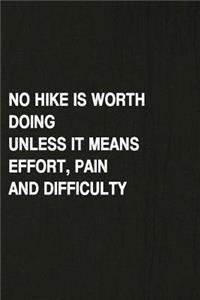 No Hike Is Worth Doing Unless It Means Effort, Pain and Difficulty