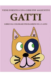 Libro da colorare per bambini di 4-5 anni (Gatti)