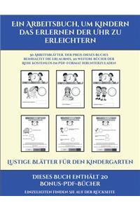 Lustige Blätter für den Kindergarten (Ein Arbeitsbuch, um Kindern das Erlernen der Uhr zu erleichtern)