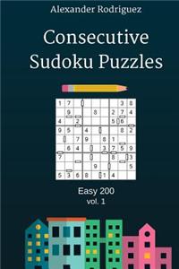 Consecutive Sudoku Puzzles - Easy 200 vol. 1