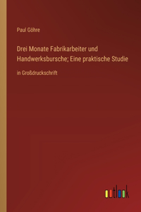Drei Monate Fabrikarbeiter und Handwerksbursche; Eine praktische Studie
