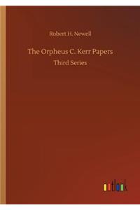 The Orpheus C. Kerr Papers