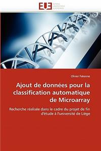 Ajout de Donn�es Pour La Classification Automatique de Microarray